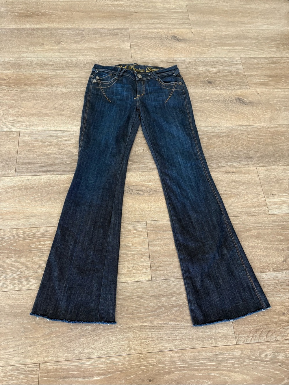 Lush Dark Blue Flare Jeans